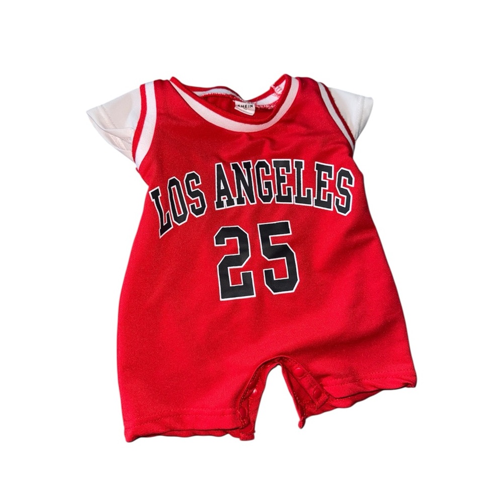 SHEIN Baby Red Los Angeles 25 Romper